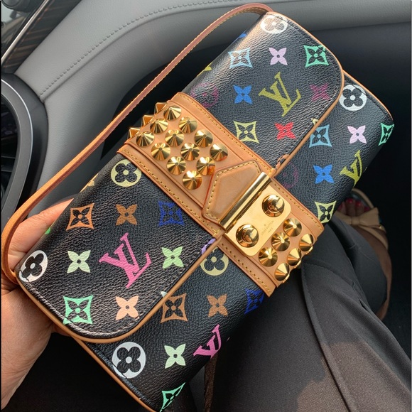 Authentic LV Courtney Black Multicolore clutch - Picture 1 of 13